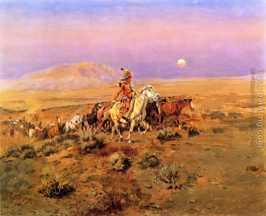 Charles Marion Russell : The Horse Thieves